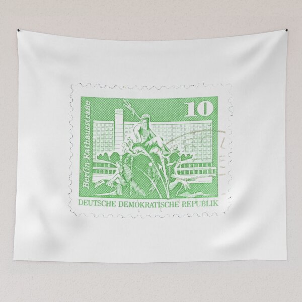 Item preview, East German Green Vintage Postage Stamp designed and sold by red-amber65.