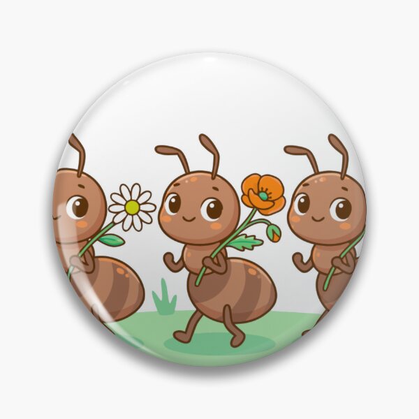 Item preview, Cute Ant Friends – Floral Adventure Artwork designed and sold by Royalsticker.