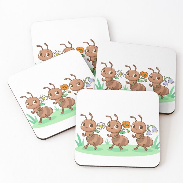 Item preview, Cute Ant Friends – Floral Adventure Artwork designed and sold by Royalsticker.
