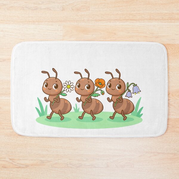 Item preview, Cute Ant Friends – Floral Adventure Artwork designed and sold by Royalsticker.