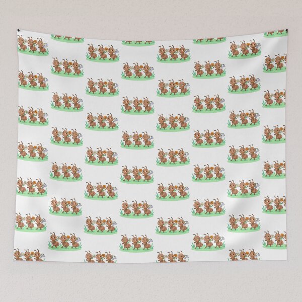 Item preview, Cute Ant Friends – Floral Adventure Artwork designed and sold by Royalsticker.