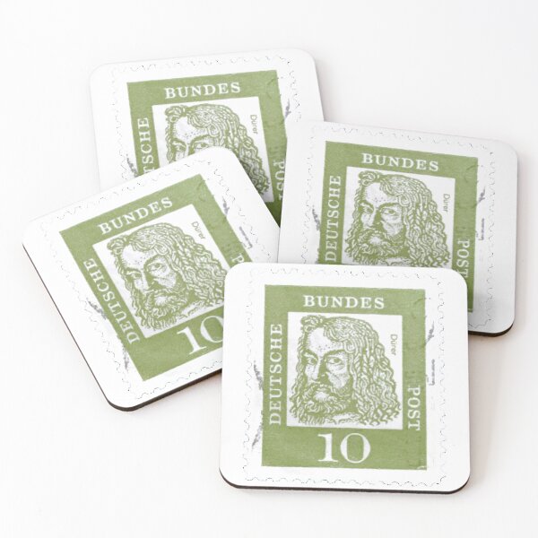Item preview, Vintage Deutsche Bundes Albrecht Durer Green Postage Stamp designed and sold by red-amber65.