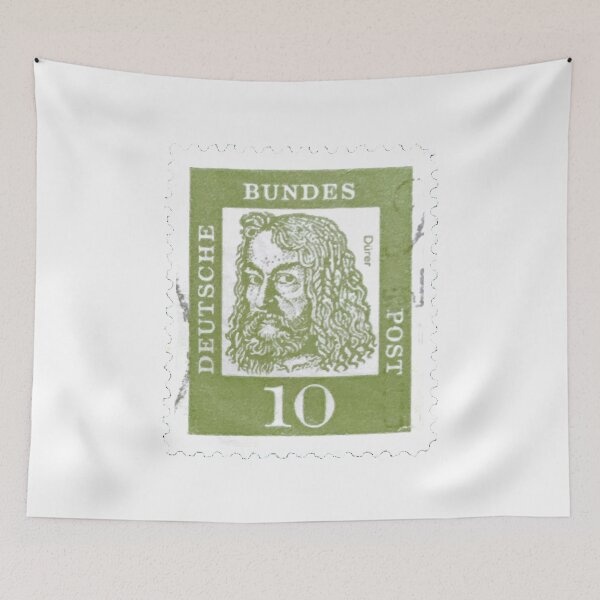 Item preview, Vintage Deutsche Bundes Albrecht Durer Green Postage Stamp designed and sold by red-amber65.