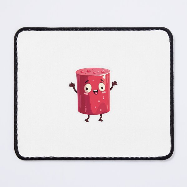 Item preview, A dancing cranberry jelly cylinder with little legs and a face. designed and sold by STICKERS FOR SALE NOW.