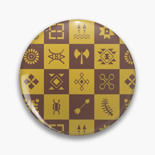 Item preview, Golden Brown Adinkra Symbols  | Ghana Cultural Pattern designed and sold by MammothArt.