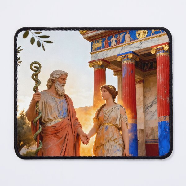 Item preview, Asclepius & Epione – Divine Healers of Ancient Greece designed and sold by SoniaSarkali.