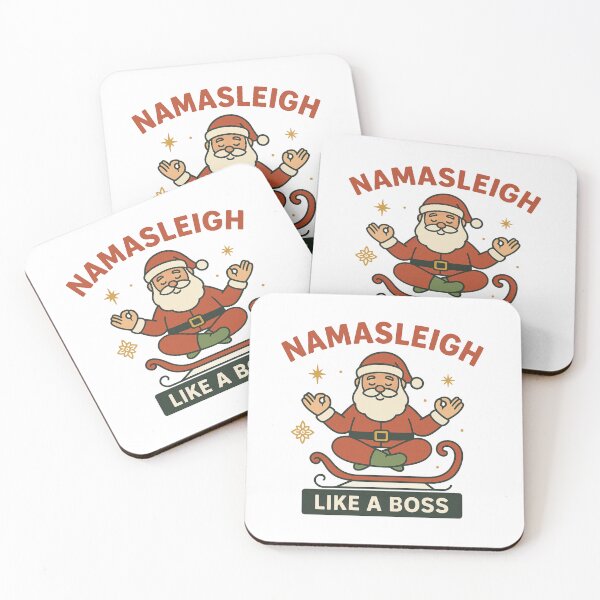 Item preview, Namasleigh Like a Boss – Funny Yoga Santa Christmas Design designed and sold by ZenAndKarma.