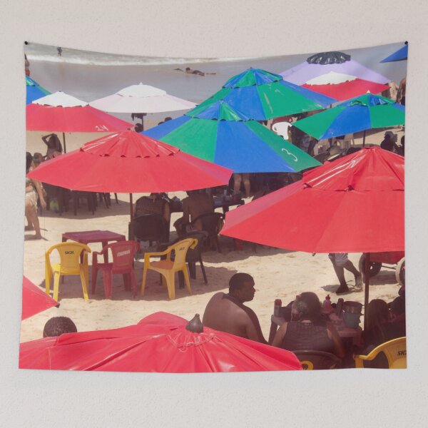 Item preview, A beach full of people and umbrellas 5 designed and sold by felipequeiroz.