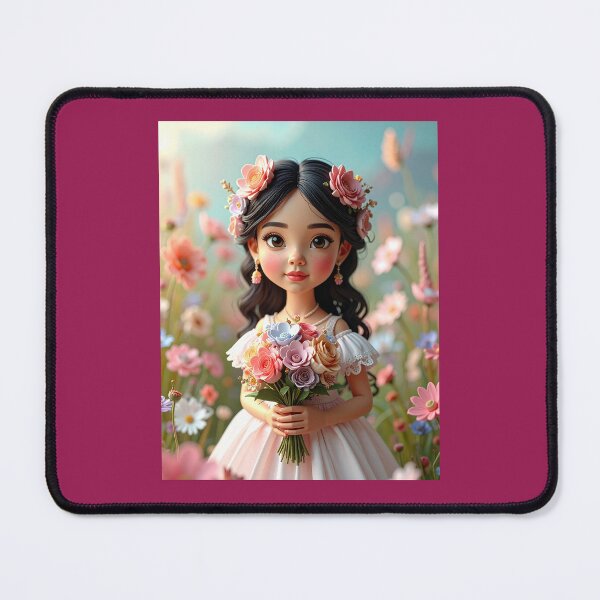 Item preview, Cute Little Girl with a lot of flowers made from quills  designed and sold by ShipDrop.