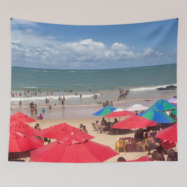 Item preview, A beach full of people and umbrellas 6 designed and sold by felipequeiroz.