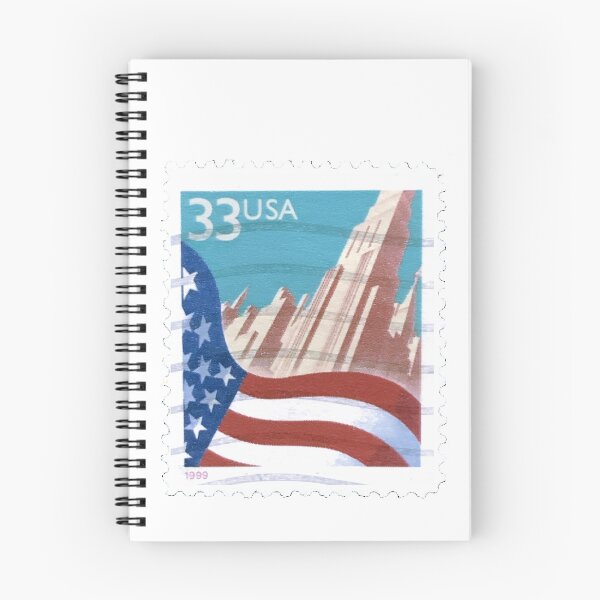 Item preview, American USA Flag Building Rare Postage Stamp designed and sold by red-amber65.