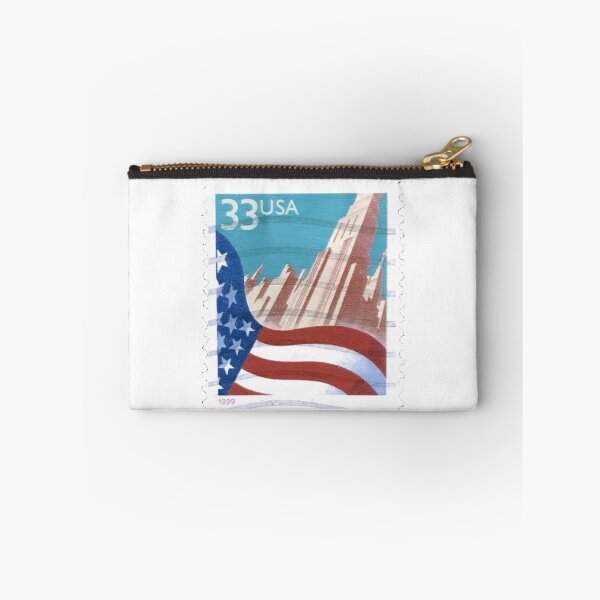 Item preview, American USA Flag Building Rare Postage Stamp designed and sold by red-amber65.