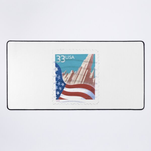 Item preview, American USA Flag Building Rare Postage Stamp designed and sold by red-amber65.