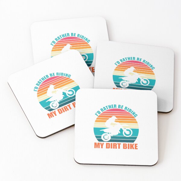 Item preview, I'd Rather Be Riding My Dirt Bike — Retro Sunset Motocross Silhouette designed and sold by Colorful-Garden.