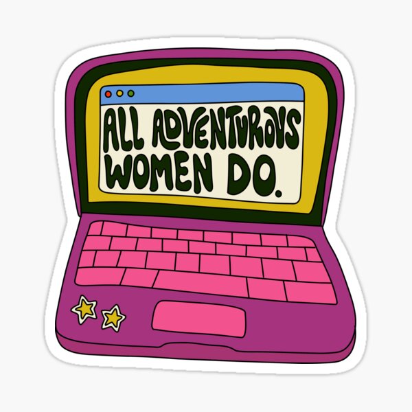 Adventurous computer Sticker