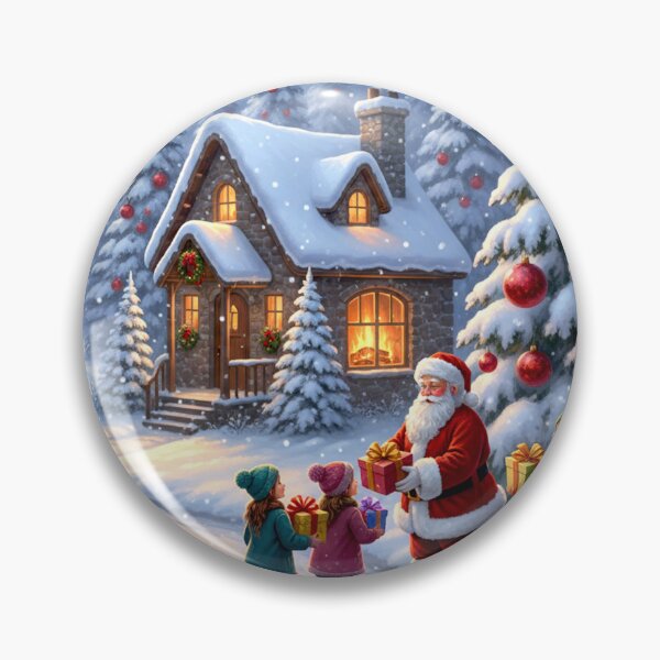 Artikelvorschau, Der Weihnachtsmann verteilt Geschenke im Zauberwald entworfen und verkauft von MariaTheExpert.