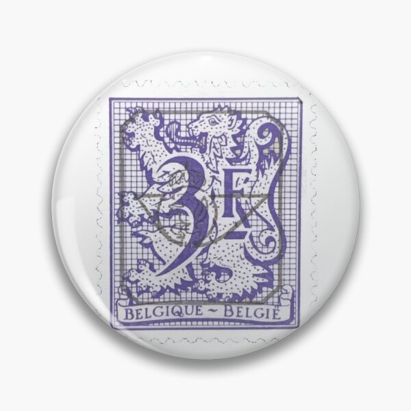 Item preview, Belgian Belgium Blue Vintage Postage Stamp designed and sold by red-amber65.