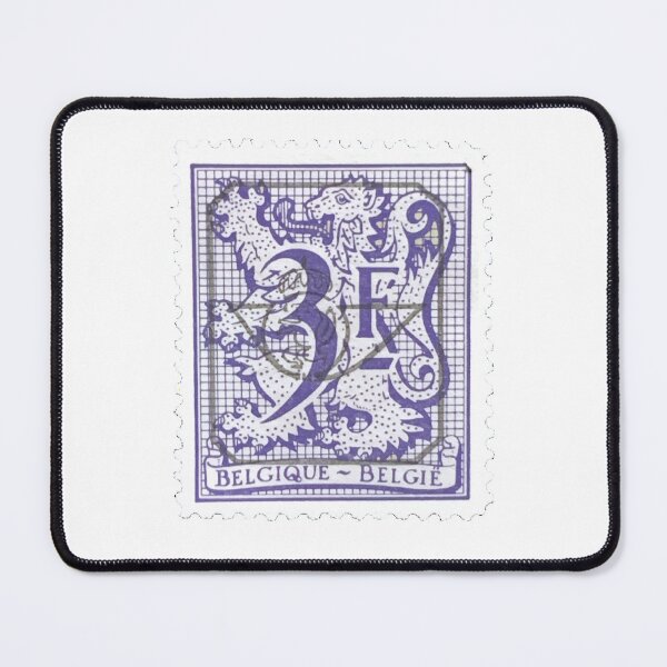 Item preview, Belgian Belgium Blue Vintage Postage Stamp designed and sold by red-amber65.