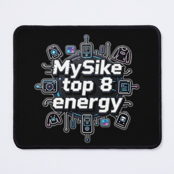 Item preview, MySike Top 8 Energy Y2K Techwear Neon Retro 2000s designed and sold by WeranovDesign.