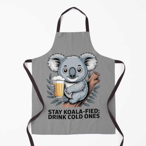 Item preview, Stay Koala–Fied: Koala Mode Activated: Koala Edition - Funny Emu Animal Drinking T-Shirt designed and sold by Grang Art Artistic Designs.