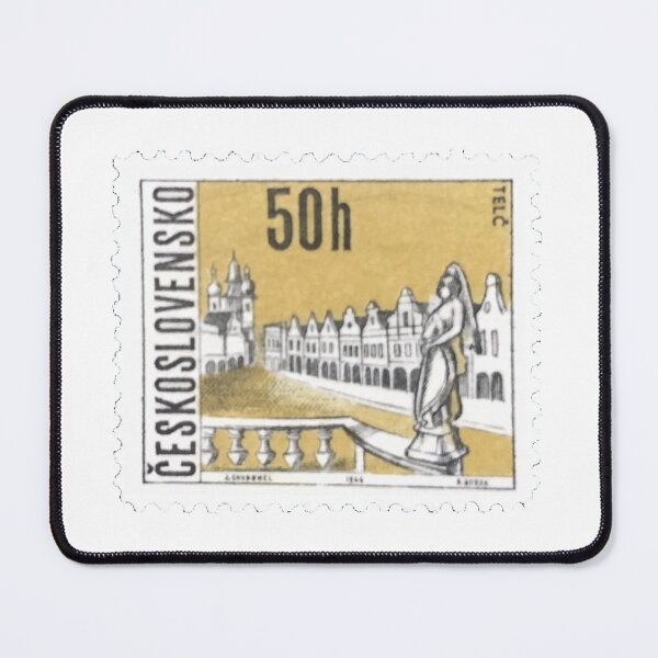 Item preview, Czech Republic Slovakia Street Vintage Postage Stamp designed and sold by red-amber65.