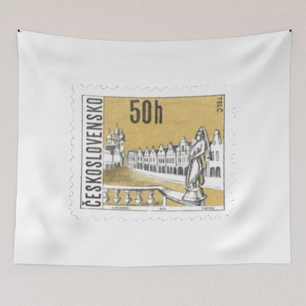 Item preview, Czech Republic Slovakia Street Vintage Postage Stamp designed and sold by red-amber65.