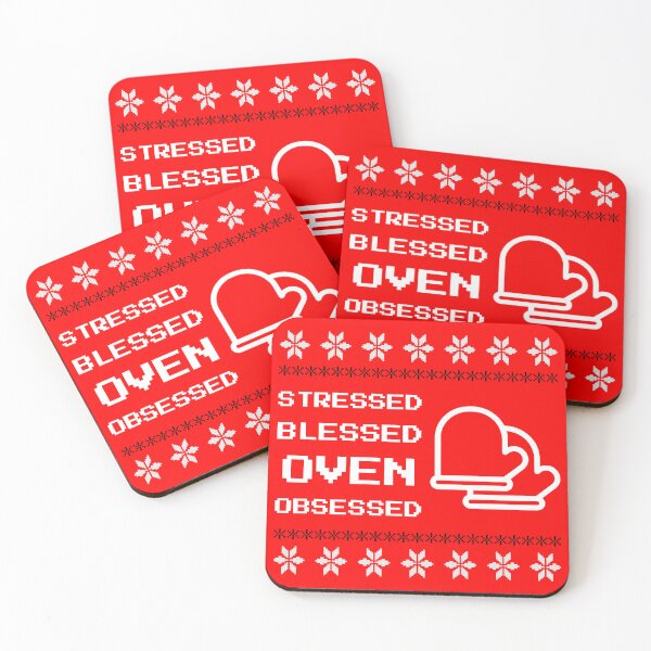 Item preview, Stressed Blessed Oven Obsessed T-Shirt Christmas Cooking designed and sold by Arvixo.