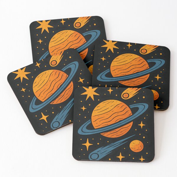 Item preview, Retro Pop Art Orange Planet Comet designed and sold by yPaladino432.