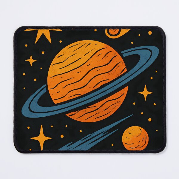 Item preview, Retro Pop Art Orange Planet Comet designed and sold by yPaladino432.