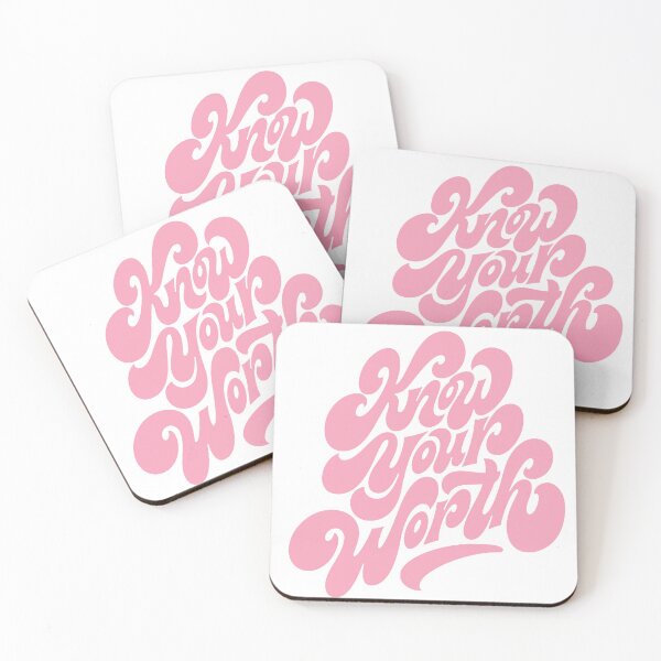 Item preview, Know Your Worth Retro Script Typography designed and sold by andry01.