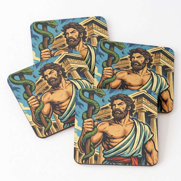 Item preview, Asclepius, Greek mythology | Comics style - Cartoon designed and sold by ComicsFactory.