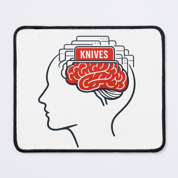 Item preview, Mind Full of Sharp Thoughts by knives designed and sold by w66aboo.