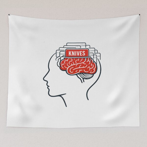 Item preview, Mind Full of Sharp Thoughts by knives designed and sold by w66aboo.