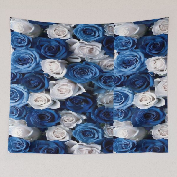 Item preview, Unique design of stunning  blue  white flowers  designed and sold by NivyasArtistry.