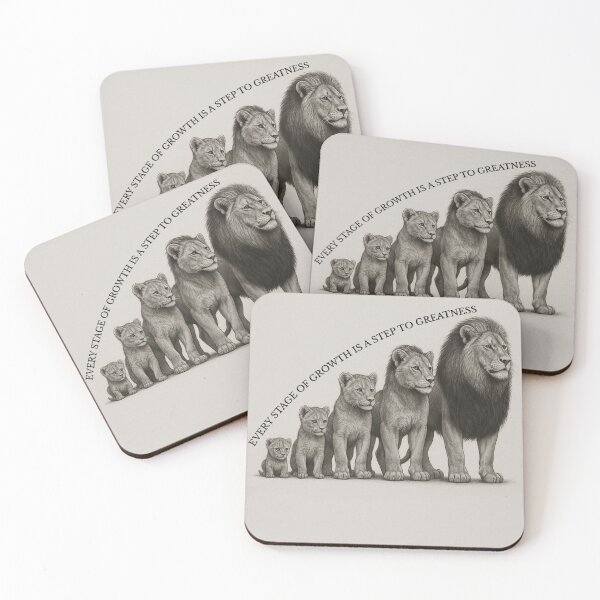 Item preview, Lion Growth Stages – Inspirational Big Cat Evolution Artwork designed and sold by GeoWild Designs.
