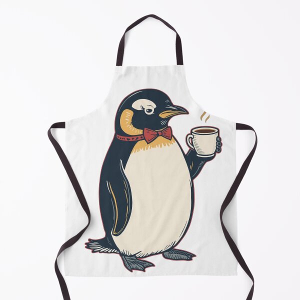 Item preview, Cute Penguin Coffee T-Shirt Winter Hot Drink Lover Bow Tie Bird Gift designed and sold by BeanNTee.