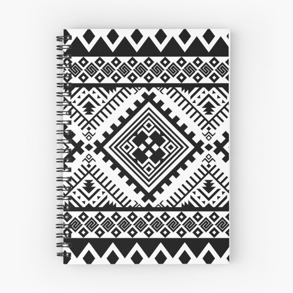 Aperçu de l'œuvre Art abstrait de tissage bohème en noir et blanc créée et vendue par Modular Prints.