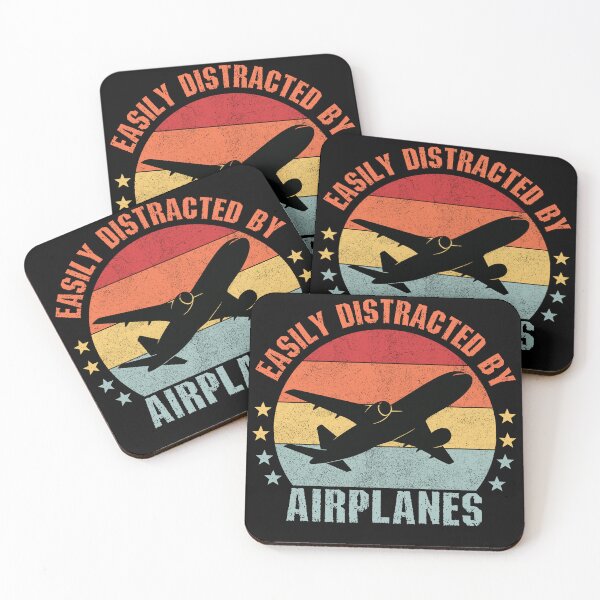 Item preview, Easily Distracted By Planes – Vintage Retro Sunset Sky Chasers designed and sold by SkeletonsDanger.