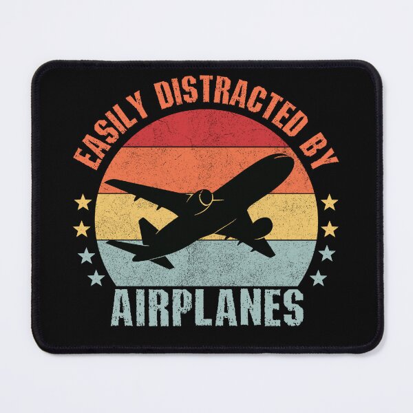 Item preview, Easily Distracted By Planes – Vintage Retro Sunset Sky Chasers designed and sold by SkeletonsDanger.