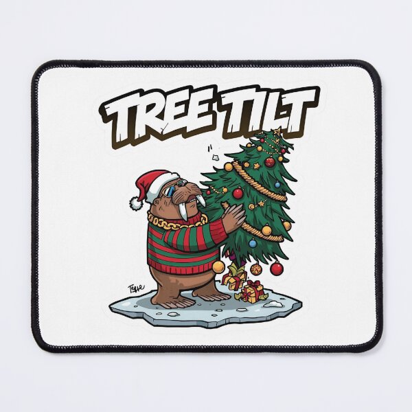 Item preview, Tree Tilt Walrus – Funny Christmas Tree Disaster Art designed and sold by MiszungART.