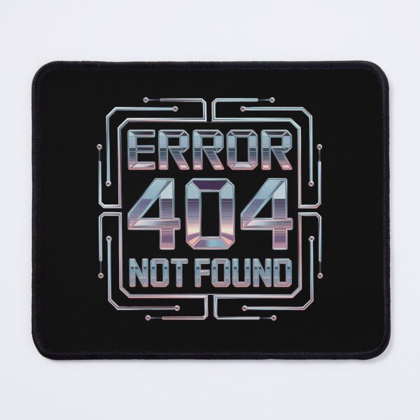 Item preview, Error 404 Not Found Chrome Y2K Techwear Cyber Aesthetic designed and sold by WeranovDesign.