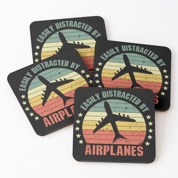 Item preview, Easily Distracted By Planes – Vintage Retro Sunset Jet Spotter designed and sold by SkeletonsDanger.