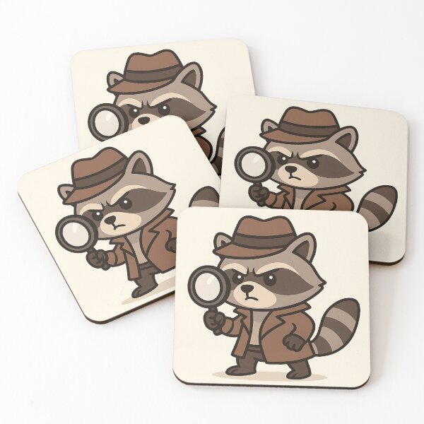 Item preview, Detective Raccoon – Mystery Bandit Sleuth designed and sold by PawsGiggles.