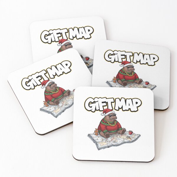 Item preview, Gift Map Walrus – Funny Christmas Present Planning Art designed and sold by MiszungART.