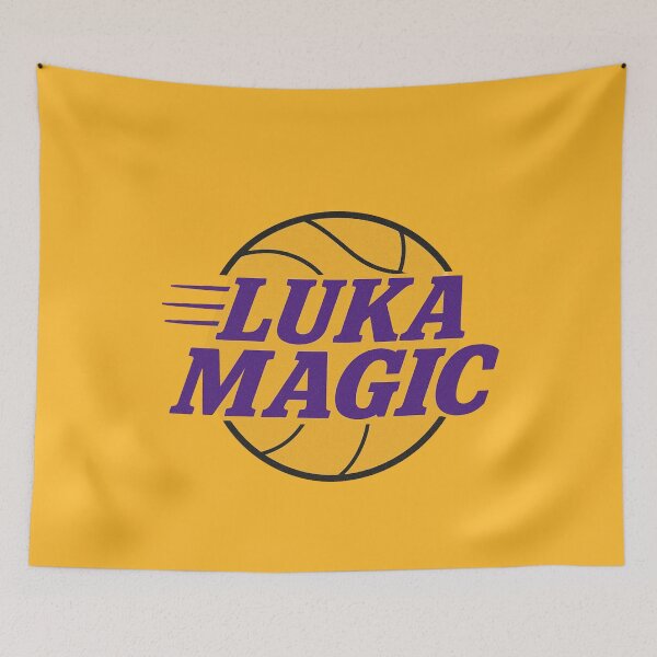 Item preview, Los Angeles Luka magic #77 Basketball Shirt Basketball Sticker Purple and Gold designed and sold by LAKERSIN5.