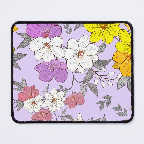 Item preview, Yellow and Purple Spring Bloom Pattern designed and sold by Modular Prints.