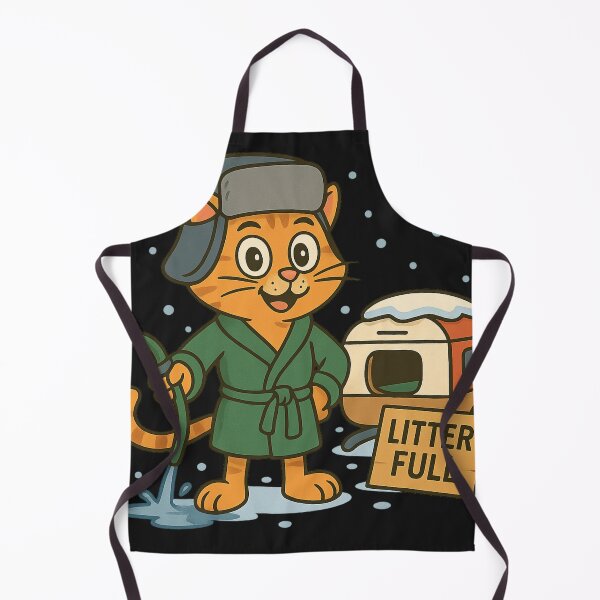 Item preview, Litter Full – Winter Cat Mishap designed and sold by Laughprints.