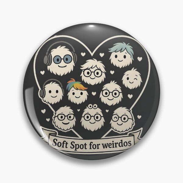 Item preview, Soft Spot for Weirdos Cute Inclusive Fluff Art designed and sold by Shoot-The-Moon.