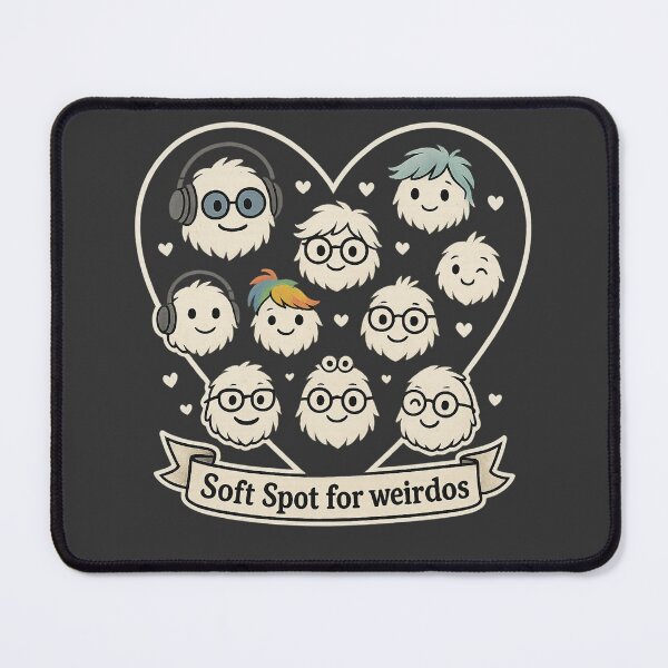 Item preview, Soft Spot for Weirdos Cute Inclusive Fluff Art designed and sold by Shoot-The-Moon.