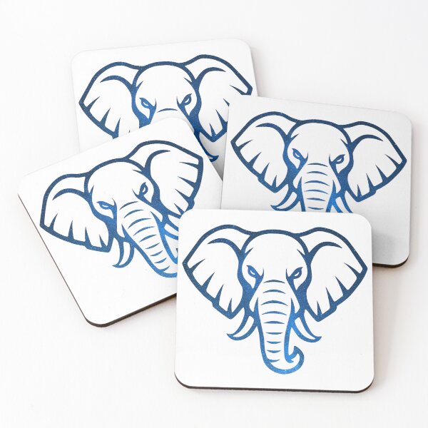 Item preview, Galaxy Blue Elephant Head – Minimalist Fierce Elephant Line Art Design designed and sold by KarimFisal.